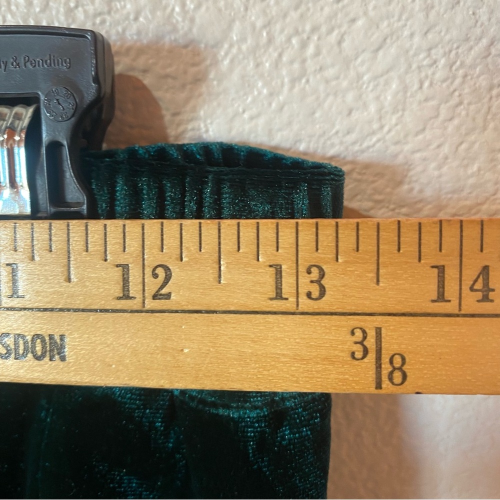 Emerald Velvet Velour Pants - Picture 5 of 6